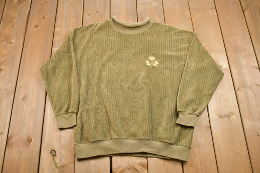 Vintage 1990s Neiman Marcus Mock Neck Crewneck Sweatshirt / Made in USA / 90s Crewneck / Vintage Fashion / Athleisure / Streetwear /