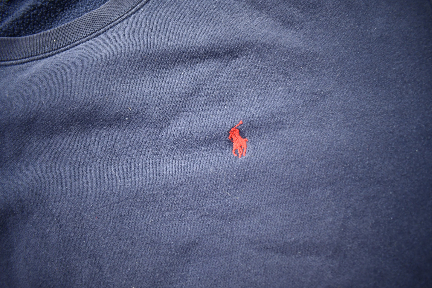 Vintage 1990s Polo Ralph Lauren Navy Blue Crewneck Sweatshirt / 90s Crewneck / Small Pony / Streetwear / Vintage Polo