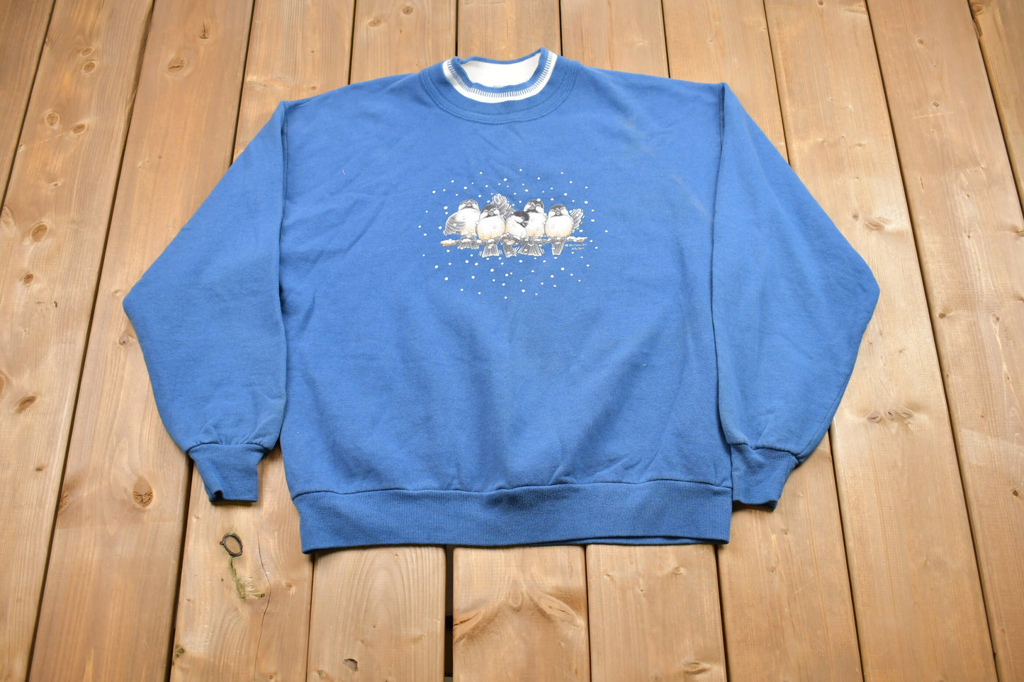 Vintage 1990s Morning Sun Birds Crewneck Sweatshirt / 90s Crewneck / Cute Vintage / Athleisure / Streetwear / Travel And Tourism