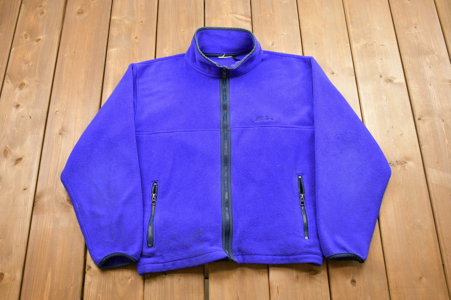 Vintage 1990s LL Bean Zip Up Fleece Sweater / Sportswear / 90s Crewneck / Streetwear / Athleisure / Hiking