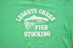 Vintage 1980s Leggets Creek Fish Stocking T-Shirt