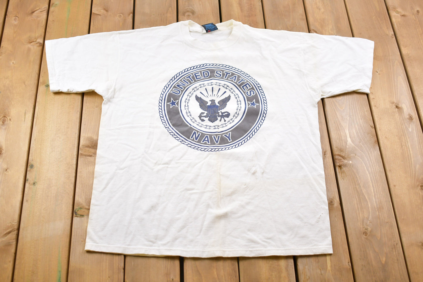 Vintage 1990s United States Navy Graphic T-Shirt