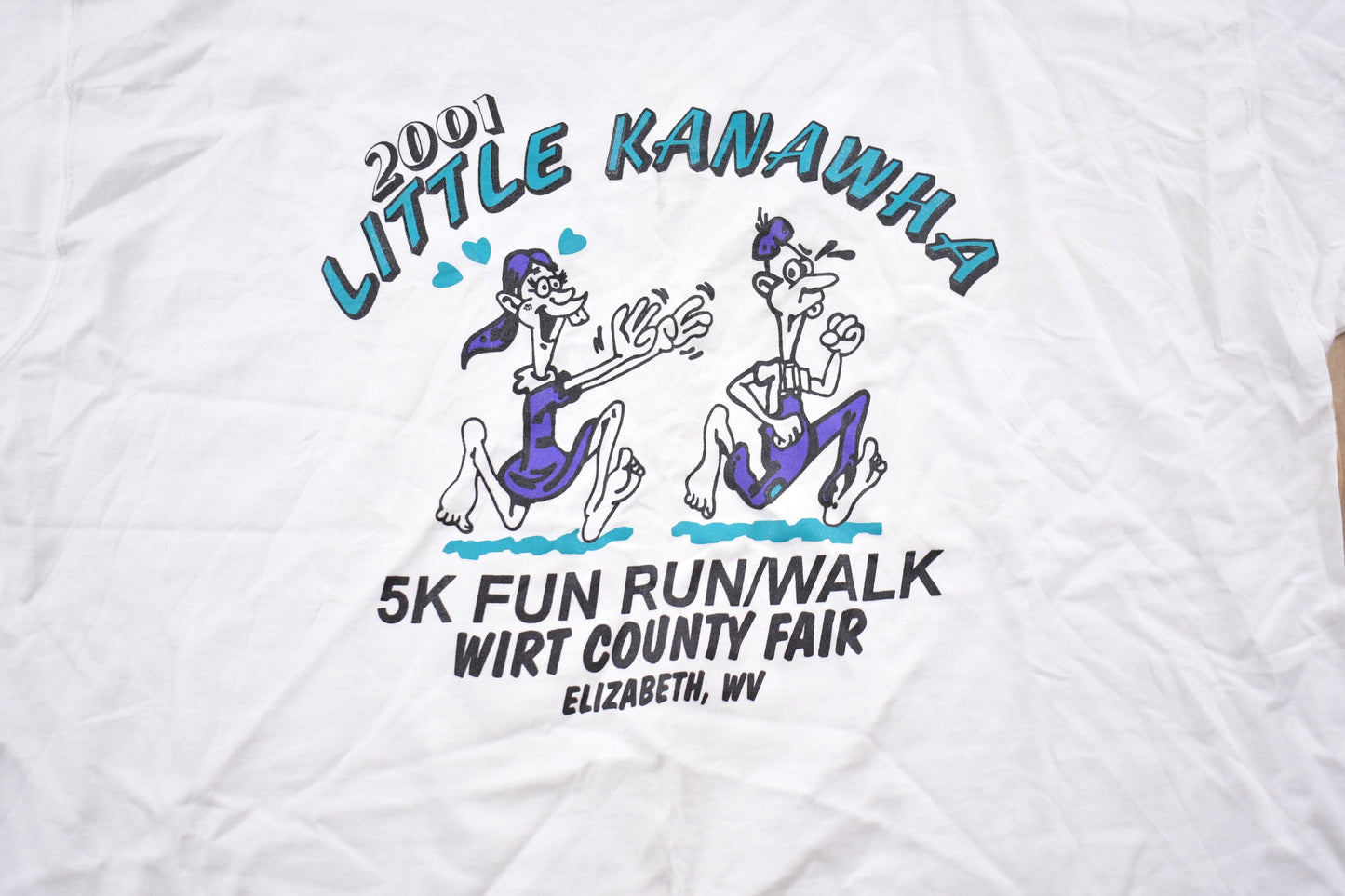 Vintage 2001 Little Kanawha 5K Run Graphic T-Shirt