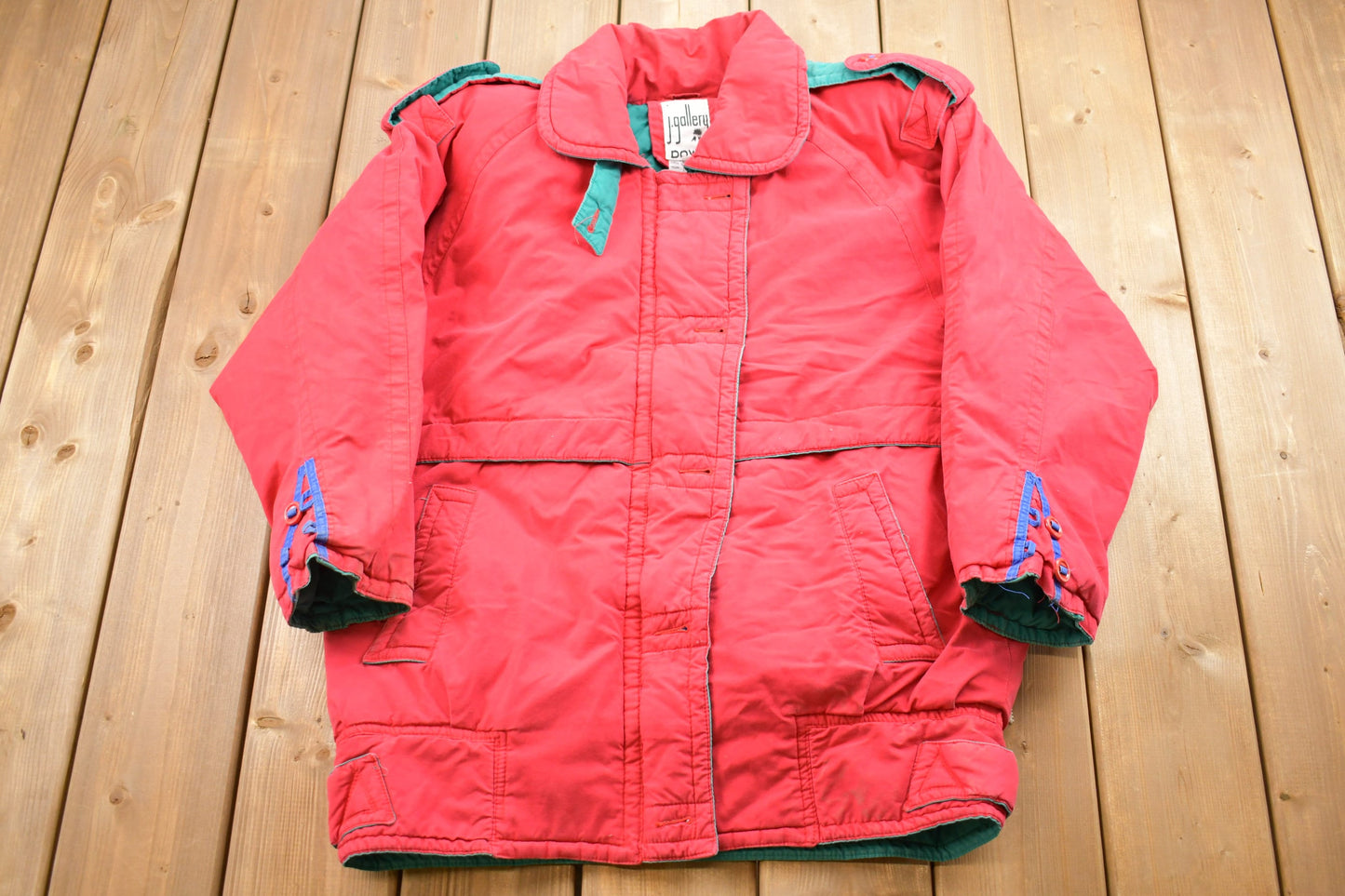 Vintage 1980s J. Gallery Full Zip Puffer Jacket / Goose Down Fill / Vintage Bubble Jacket / Winter / Streetwear / 80s Down Jacket