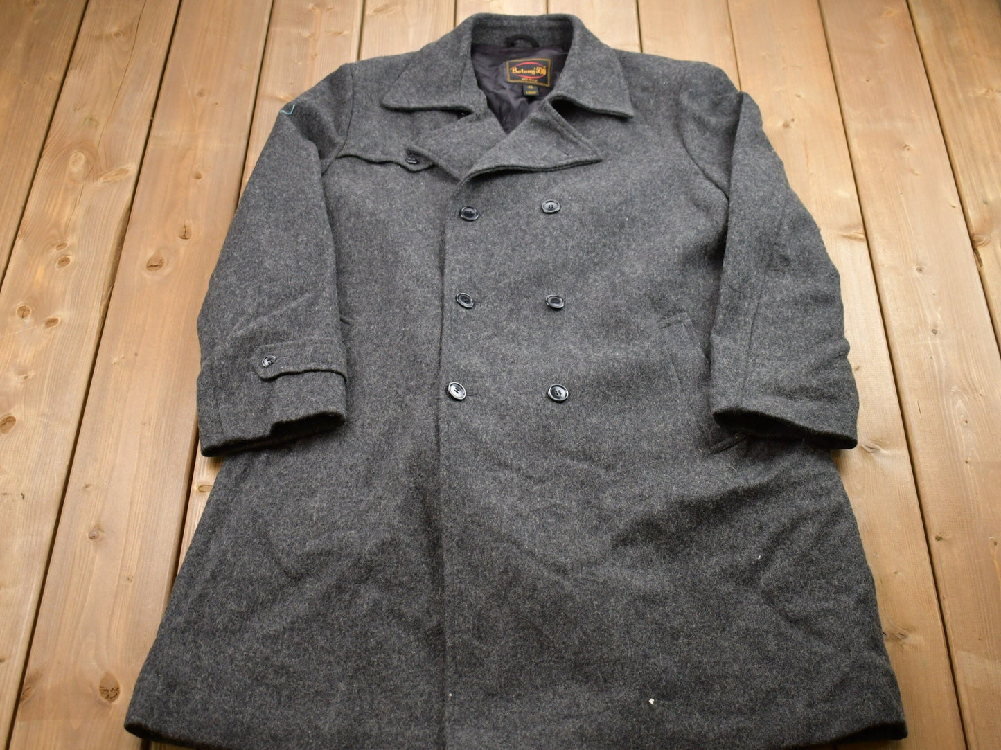 Vintage 1990s Botany 500 100% Wool Jacket / Wool Jacket  / Vintage 90s Jacket / Outdoor / Winter / Cozy Trench Coat