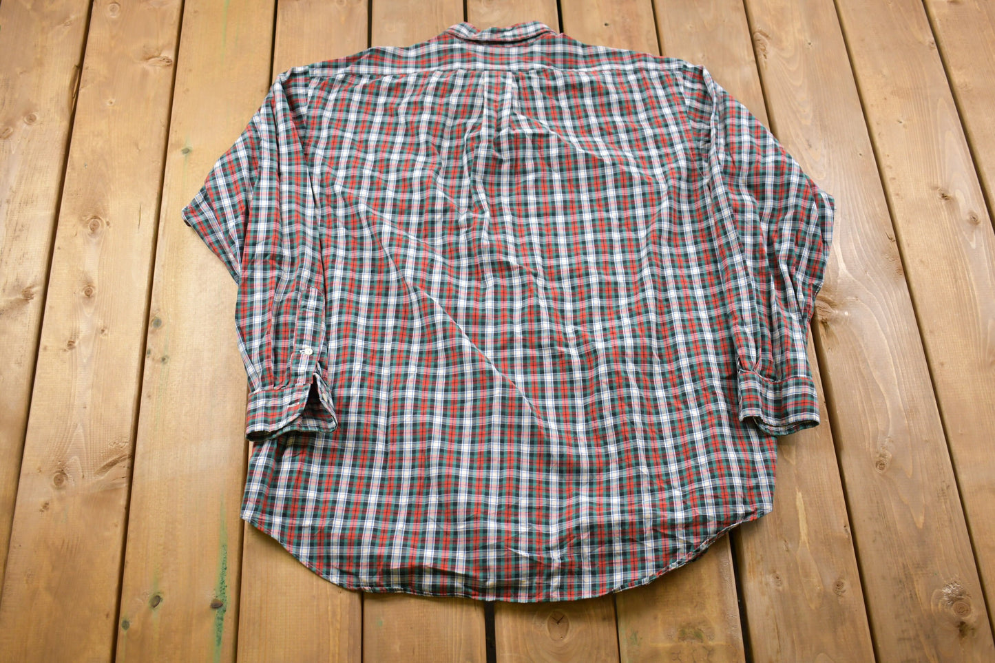 Vintage 1990s Ralph Lauren Button Up Shirt / 1990s Button Up / Vintage Flannel / Plaid Flannel / Casual Shirt / Formal Shirt / 90s Ralph