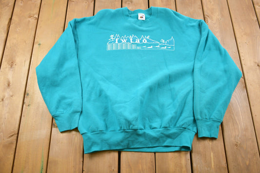 Vintage 1990s FWTAO Graphic Crewneck Sweatshirt / 90s Crewneck / Souvenir / Athleisure / Streetwear / Travel And Tourism / Made In Canada