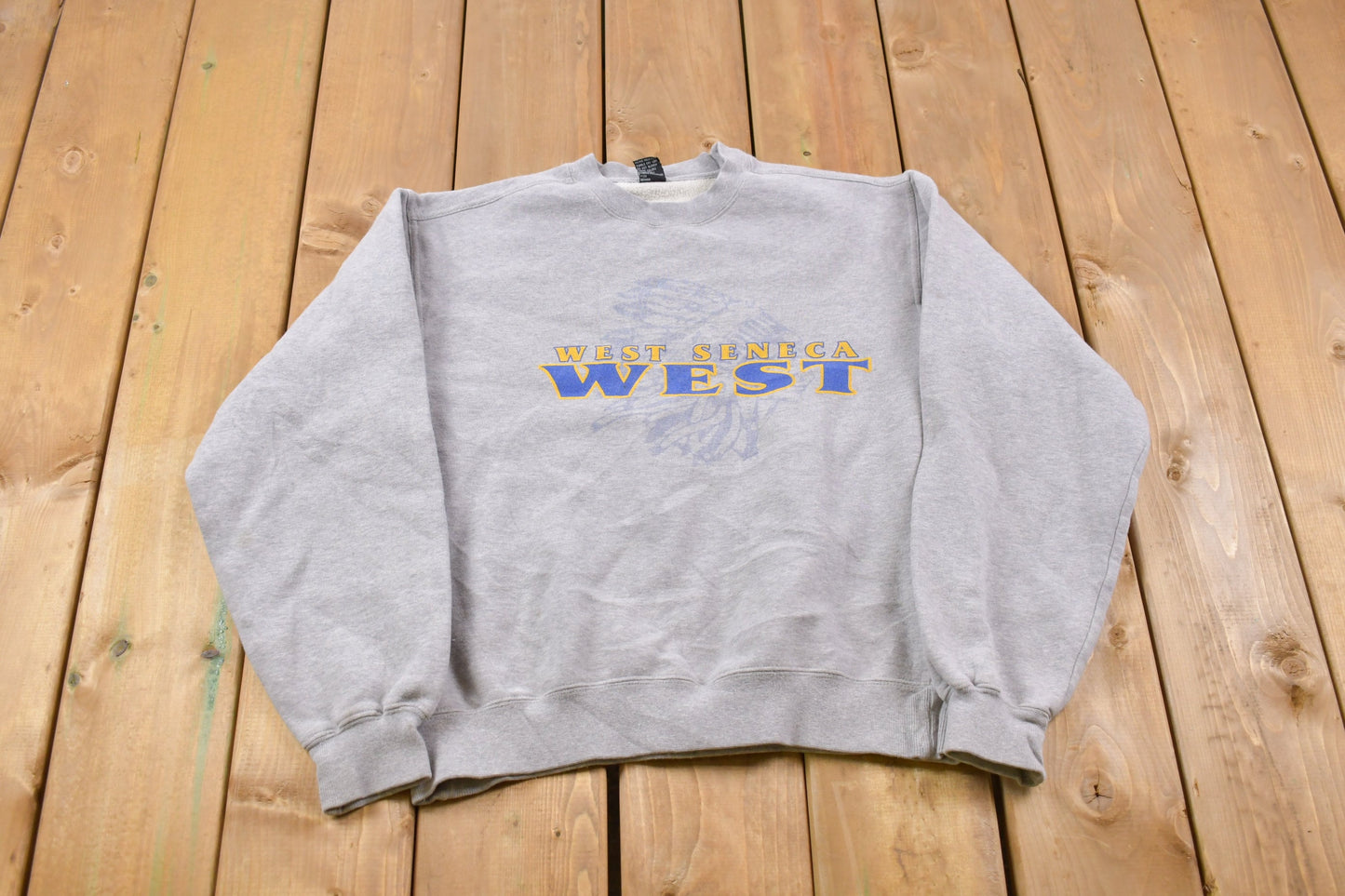 Vintage 1990s West Seneca Crewneck Sweatshirt / 90s Crewneck / Souvenir / Athleisure / Collegiate Sweater Streetwear /