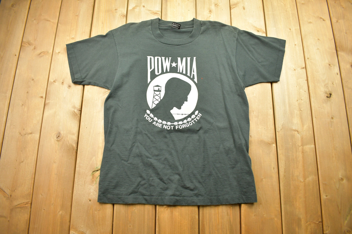 Vintage 1990s POW MIA You Are Not Forgotten T Shirt