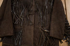 Vintage 1970s Brown Suede Leather Fringe Jacket