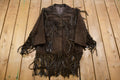 Vintage 1970s Brown Suede Leather Fringe Jacket