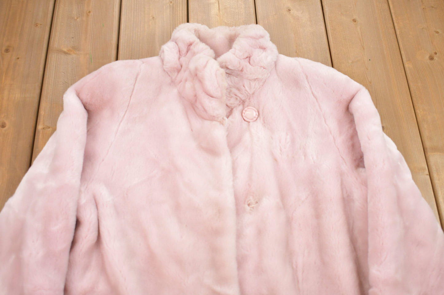 Vintage 1990s Melanie Lyne Fur Coat / Winter Outerwear / Streetwear Fashion / Full Length / Novelti / Pink Fur Coat