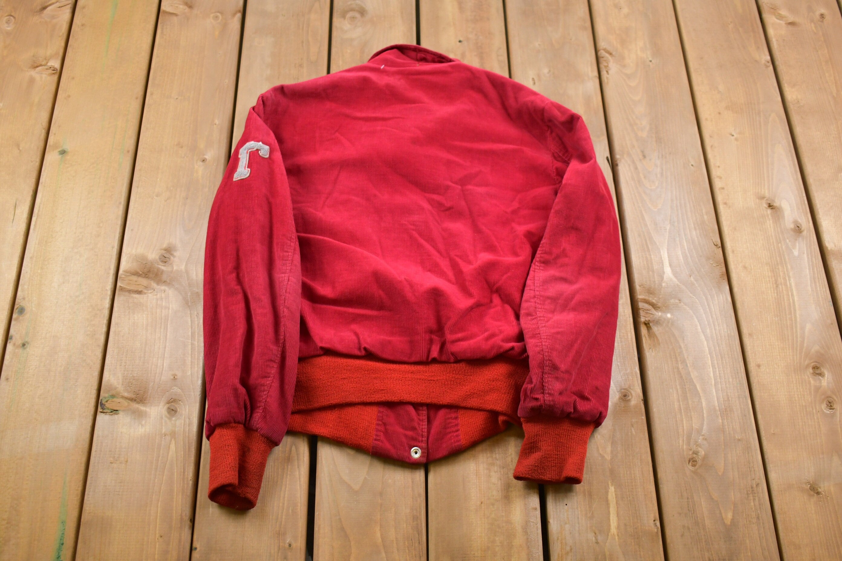 Vintage 1960s Trinu Corduroy Varsity Jacket