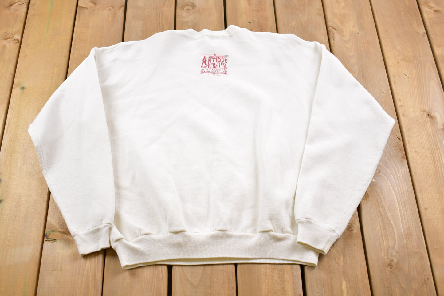 Vintage 1990s Antique Person Crewneck Sweatshirt / 90s Crewneck / Souvenir / Athleisure / Streetwear / Travel And Tourism