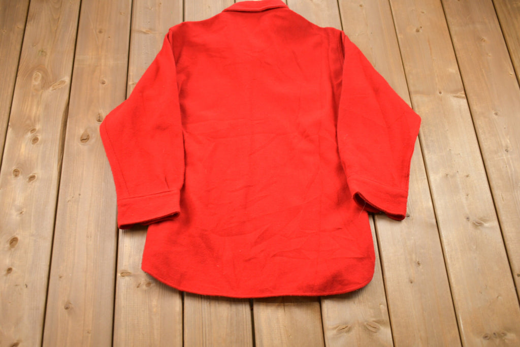 Vintage 1980s Woolrich Wool Button Up Board Shirt