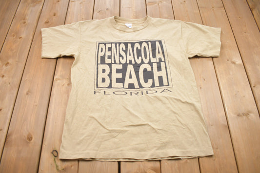 Vintage 1990s Pensacola Beach Florida T-Shirt / Souvenir T Shirt / Streetwear / Made In USA / Vacation Tee / Travel & Tourism / Summer
