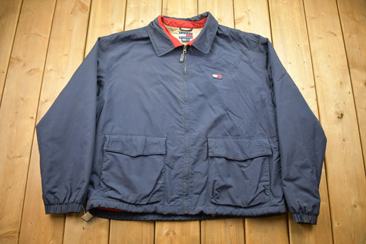 Vintage 1990s Tommy Hilfiger Windbreaker Jacket / Tommy Hilfiger / Flag Patch / Sportswear / Outerwear Jacket / Streetwear Style