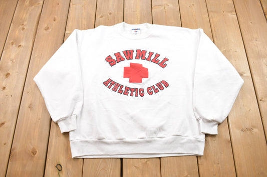 Vintage 1990s Sawmill Athletic Club Lifeguard Crewneck Sweatshirt / 90s Crewneck / Workout / Athleisure / Streetwear / Community