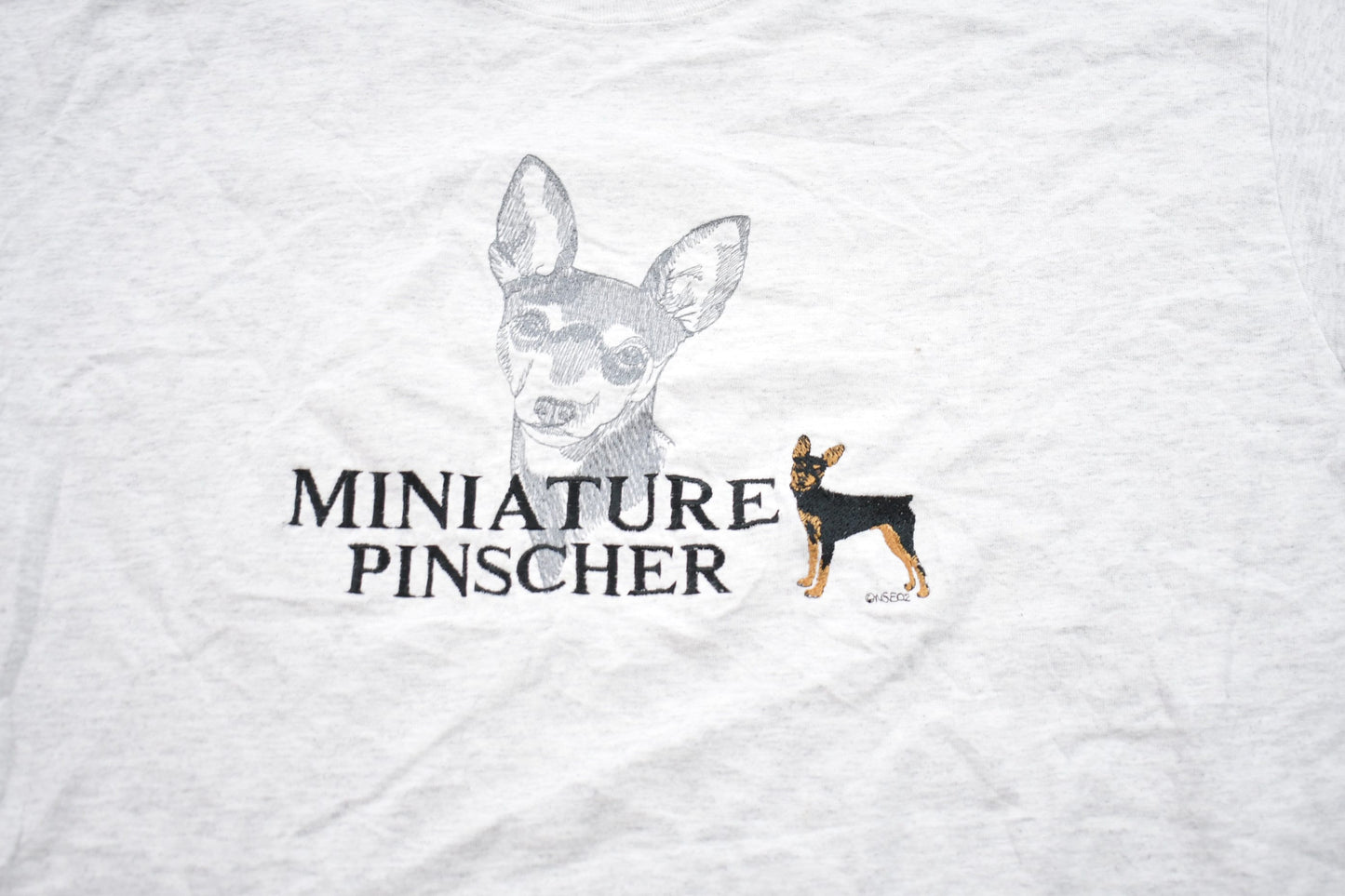 Vintage 1990s Miniature Pinscher Graphic Embroidered T-Shirt / Graphic / 80s / 90s / Streetwear / Retro Style / Made In USA