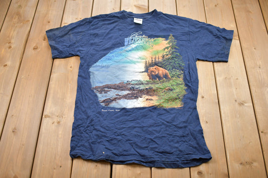 Vintage 1990s Beaver Creek Yukon Canadian Wilderness Graphic T-Shirt / Graphic / Streetwear / Retro Style / Made In Canada