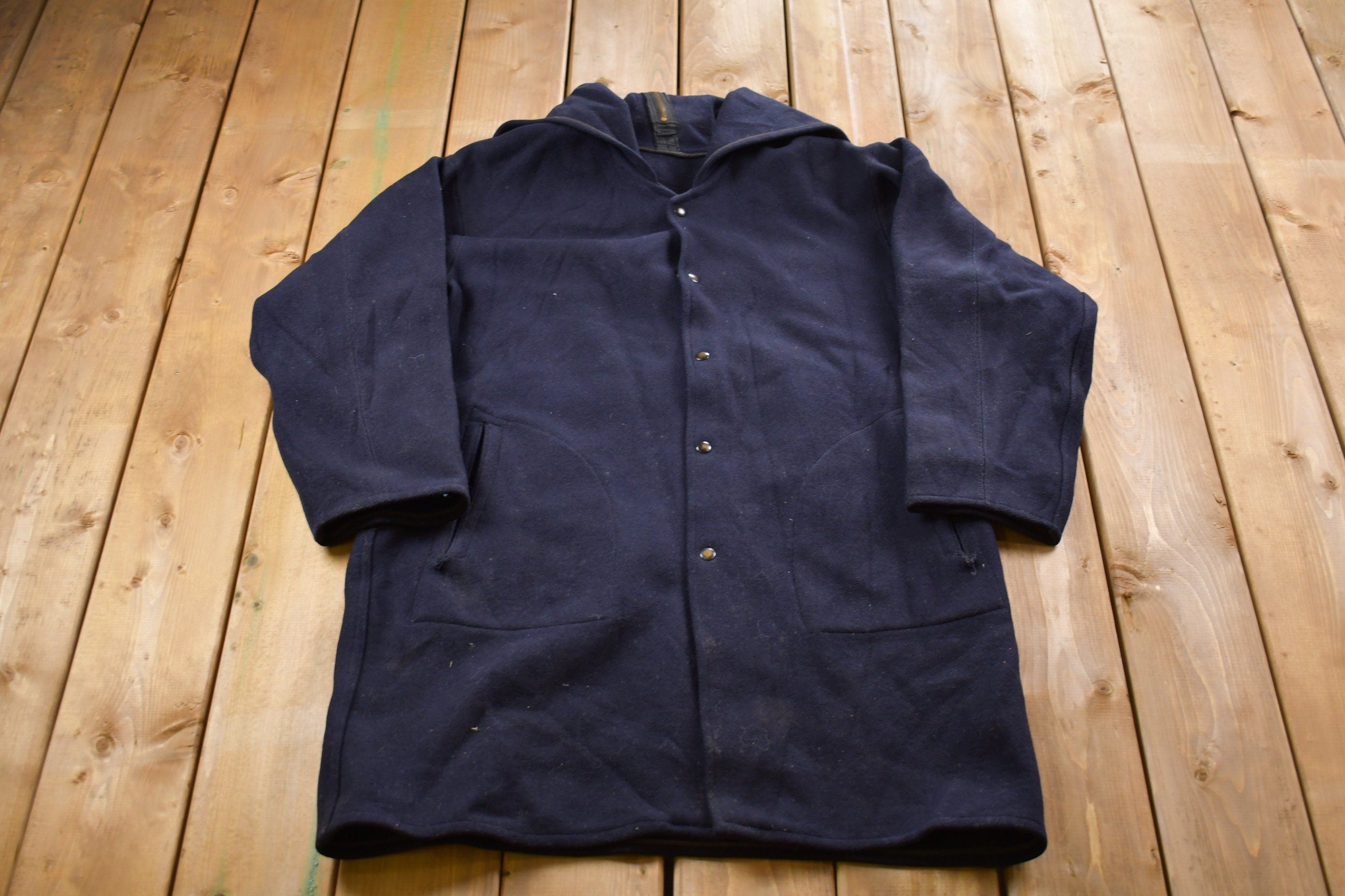 Vintage 1950s 100% Wool Full Length Jacket