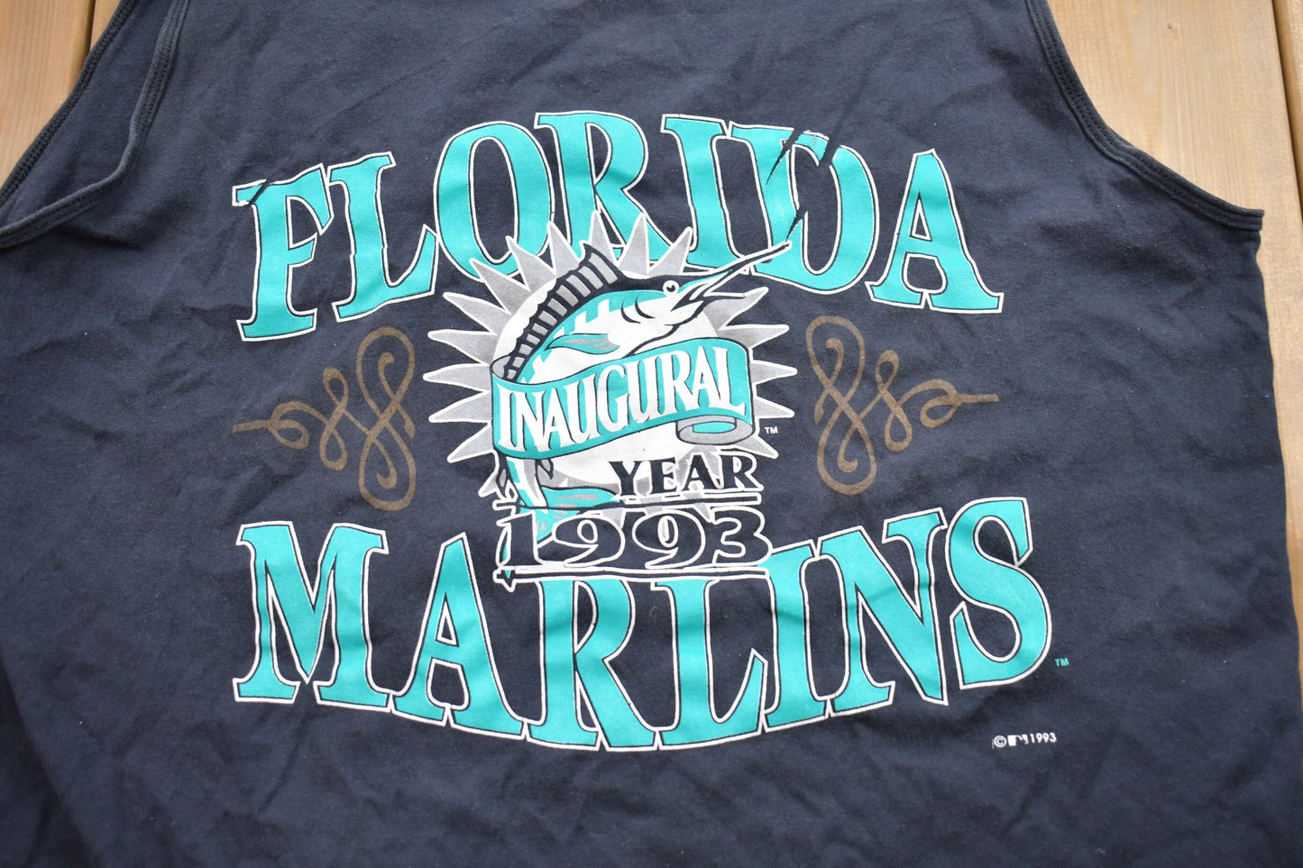 Vintage 1993 Florida Marlins MLB Graphic Tank Top / Basic Tank / Streetwear / Retro Style / Single Stitch / Made In USA / MLB Tank Top