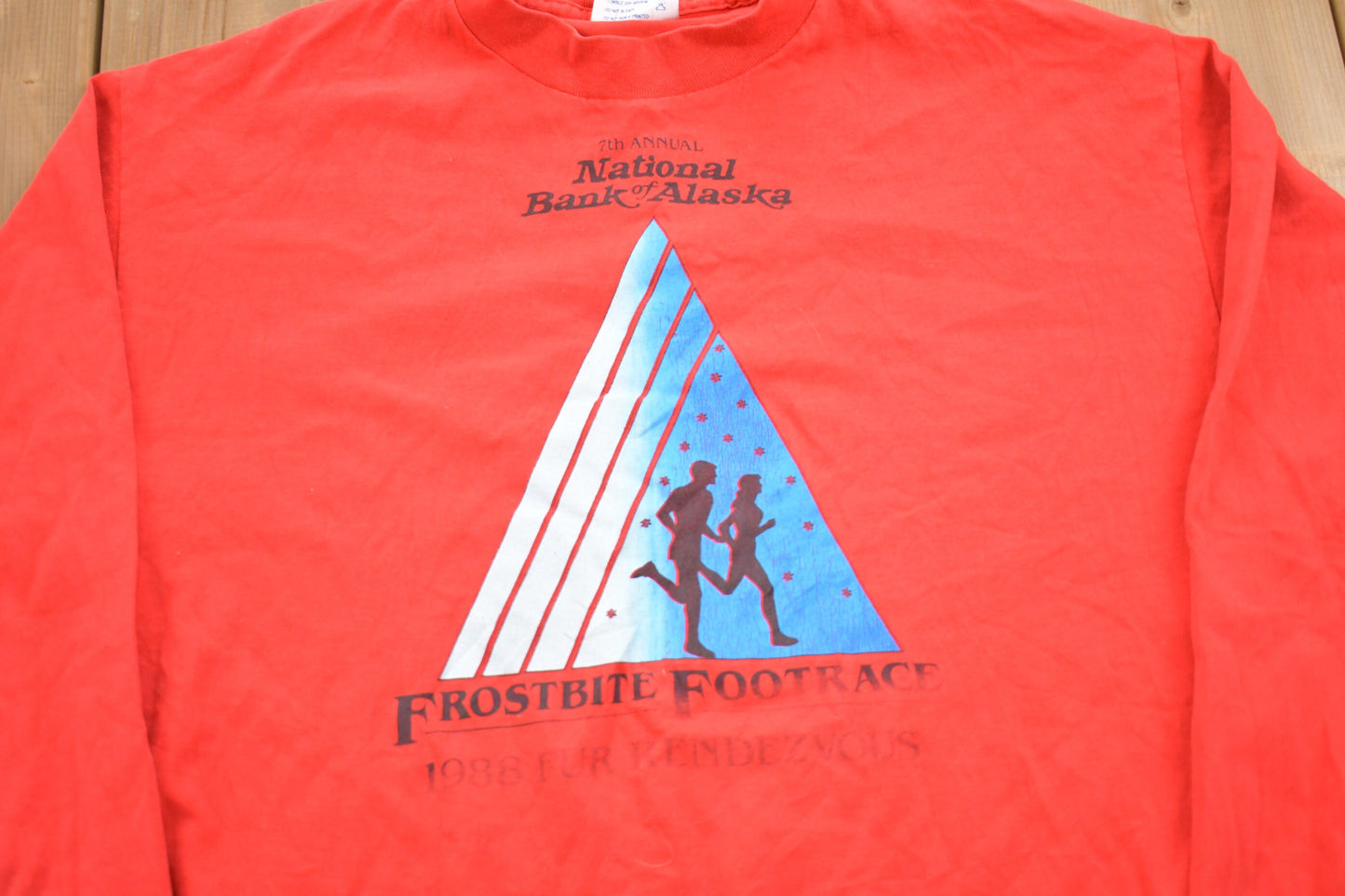 Vintage 1988 Alaska Frostbite Footrace Marathon Graphic T-Shirt / Graphic / 80s Streetwear / Retro Style / Single Stitch / Made In USA