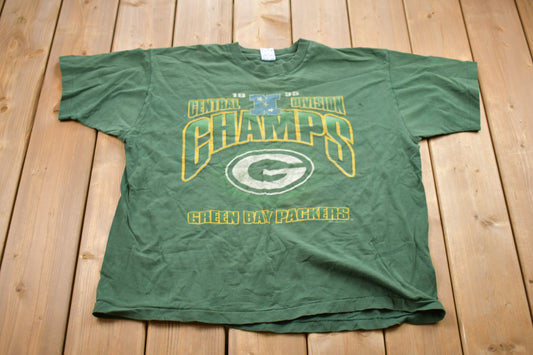 Vintage 1995 Green Bay Packers NFL Champions Graphic T-Shirt / Single Stitch / 90s Streetwear / Athleisure / Sportswear