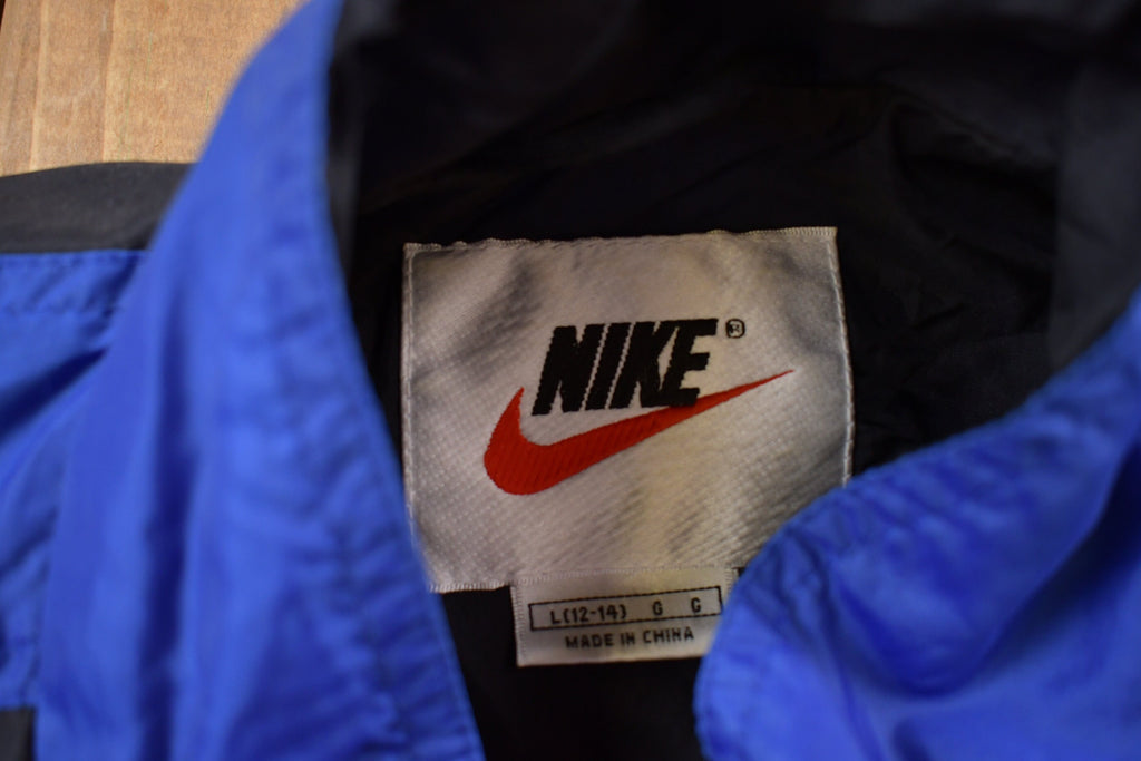 Vintage 1990s Kids Nike Full Zip Embroidered Swoosh Windbreaker Jacket