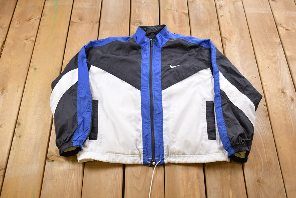Vintage 1990s Kids Nike Full Zip Embroidered Swoosh Windbreaker Jacket
