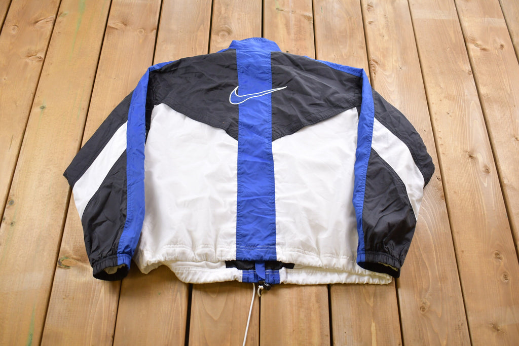 Vintage 1990s Kids Nike Full Zip Embroidered Swoosh Windbreaker Jacket