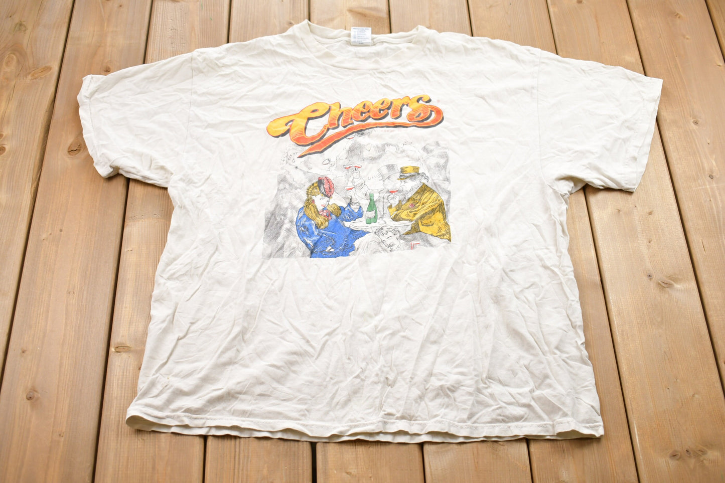 Vintage 2001 Cheers Graphic T-Shirt / Graphic / 2000s Cheers / Streetwear / Retro Style / Alcohol Graphic / 2001 Graphic