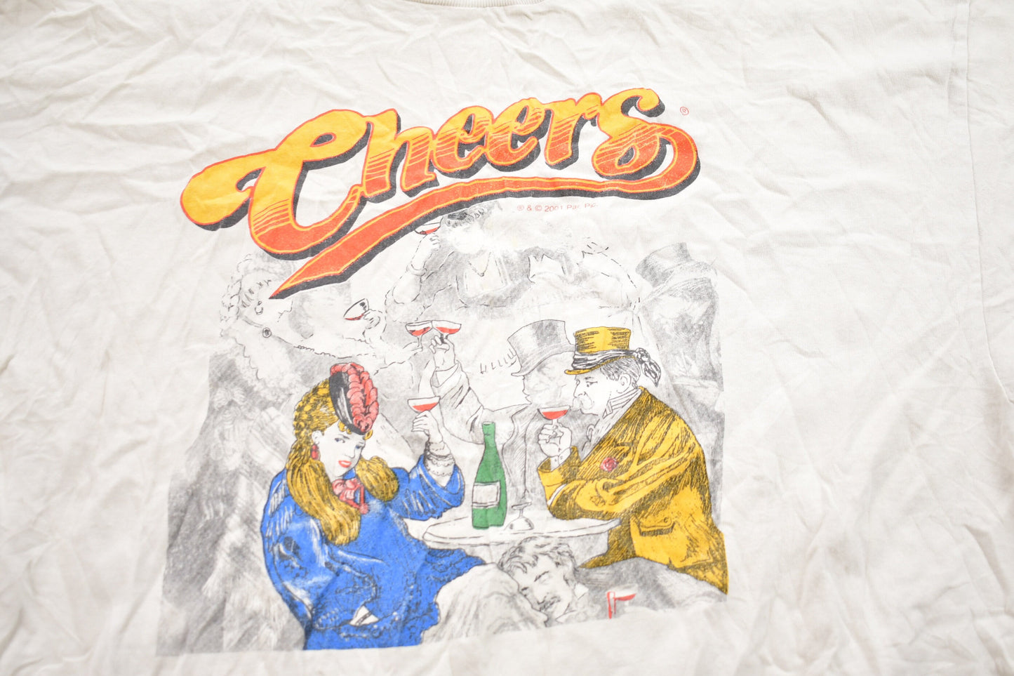 Vintage 2001 Cheers Graphic T-Shirt / Graphic / 2000s Cheers / Streetwear / Retro Style / Alcohol Graphic / 2001 Graphic