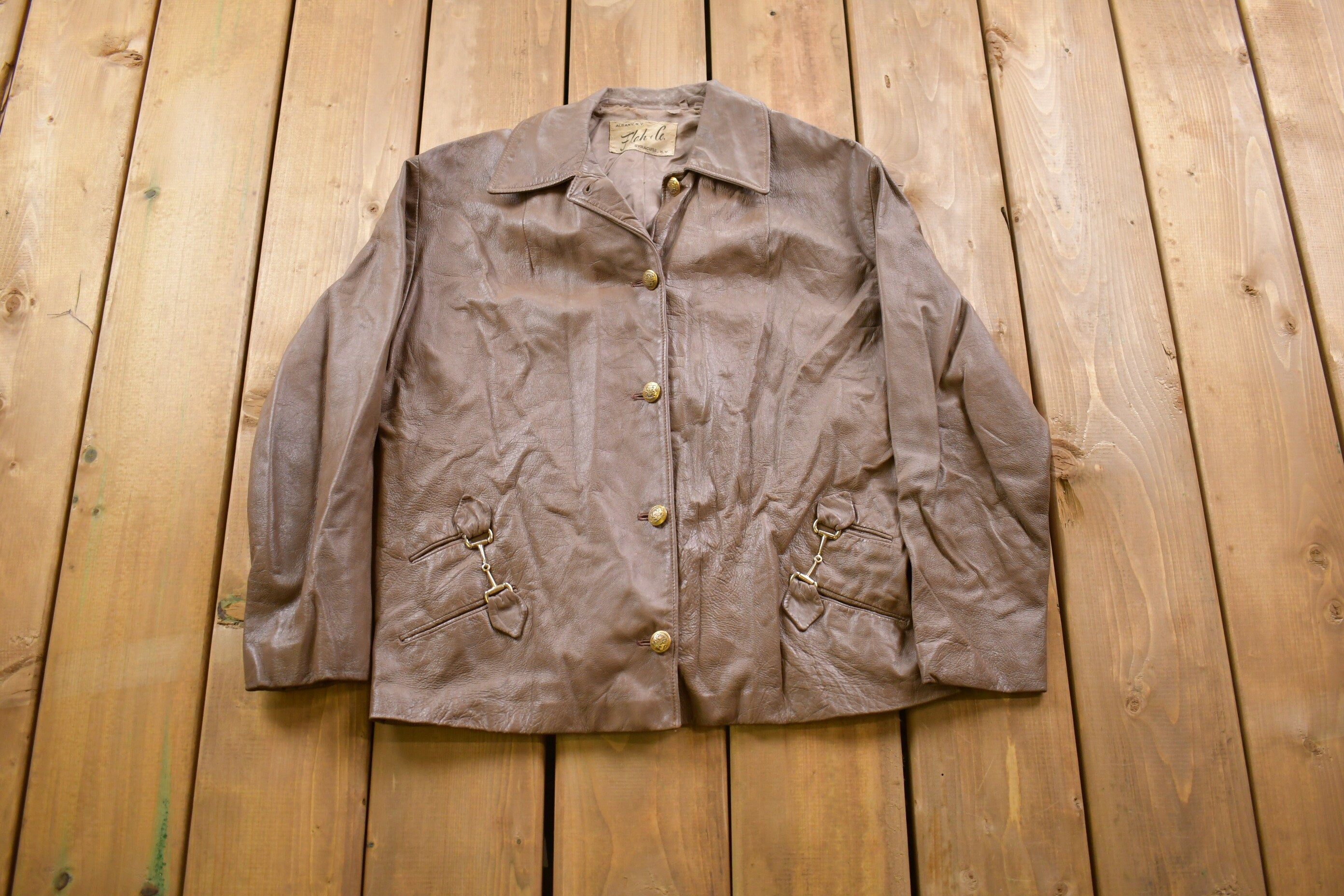 Vintage 1970s Flah Co Leather Jacket