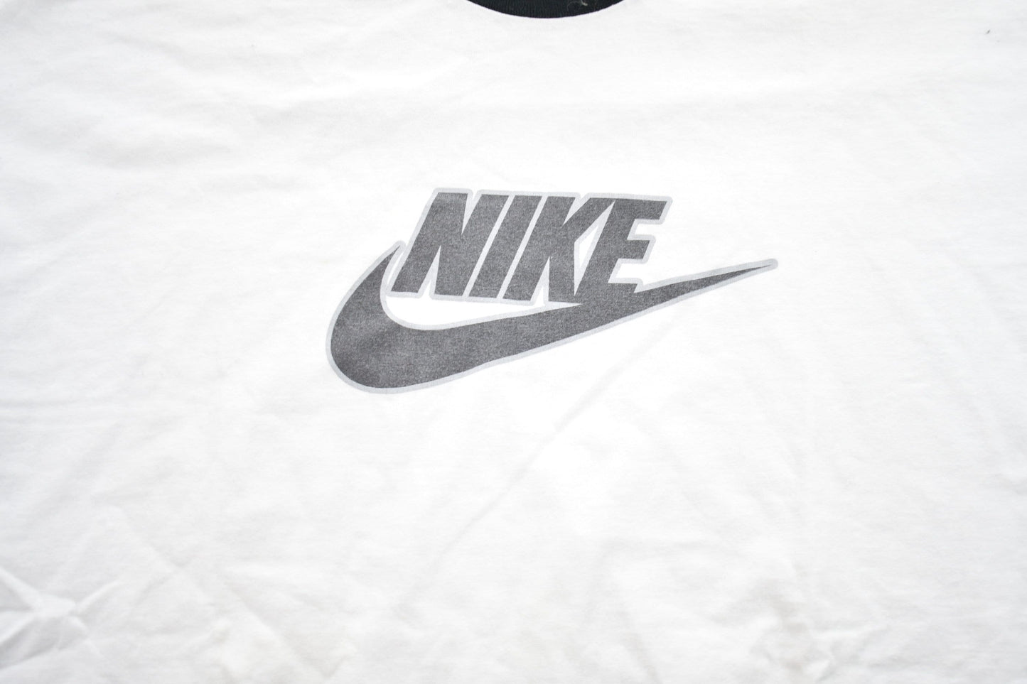 Vintage 1990s Nike Ringer Graphic T-Shirt / 90s Nike Swoosh / Streetwear / Vintage Athleisure / Brand and  Logo / 90's Nike