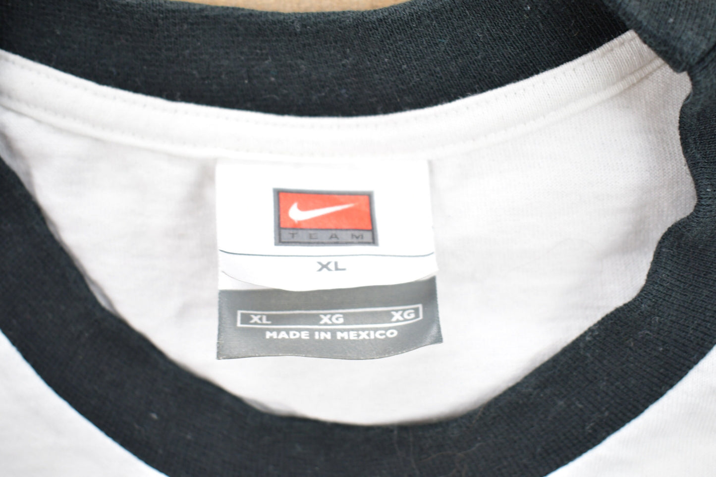 Vintage 1990s Nike Ringer Graphic T-Shirt / 90s Nike Swoosh / Streetwear / Vintage Athleisure / Brand and  Logo / 90's Nike