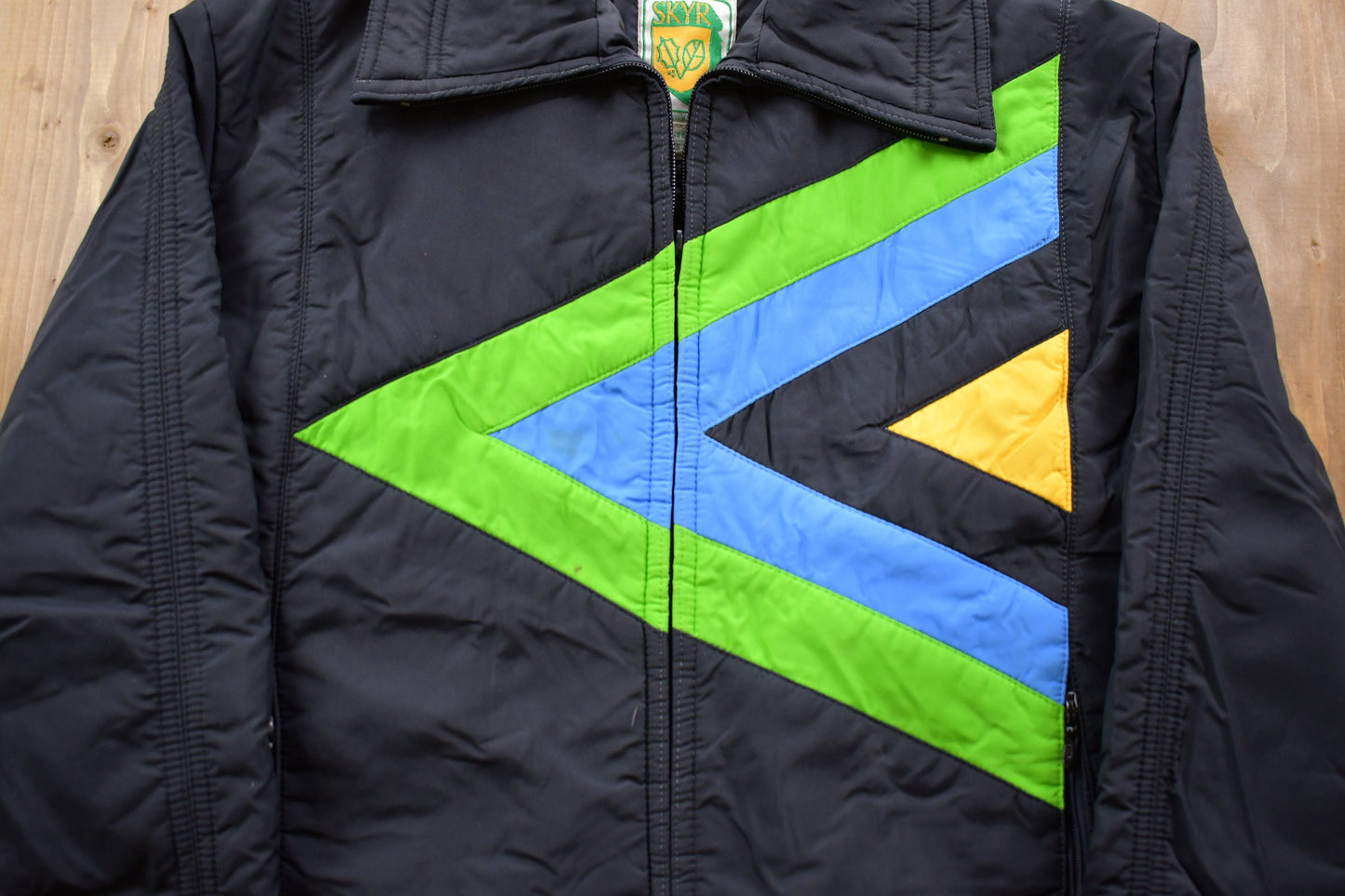 Vintage 1980s Skyr Full Zip Windbreaker Jacket / Abstract Design / Athletic Spring Summer Sportswear / Streetwear / Athleisure