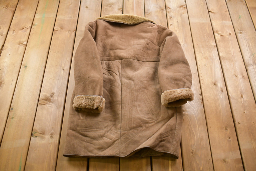 Vintage 1970s Sheepskin Shearling Leather Jacket