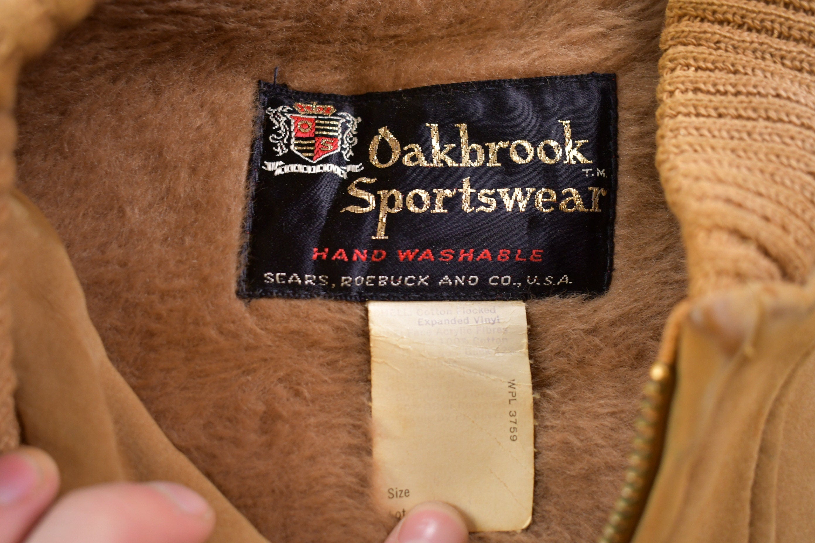 Vintage 1950s Oakbrook Sportswear Full Zip Cotton Jacket