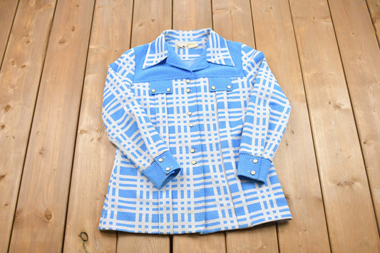 Vintage 1980s Plaid Button Up Shirt / 1980s Button Up / True Vintage / Vintage Flannel / Casual Wear / Workwear / Pattern Button Up