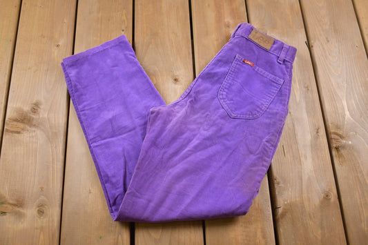 Vintage 1990's Lee Purple Corduroy / Made in USA / Women's Vintage Pants / Streetwear Fashion / Vintage Pants