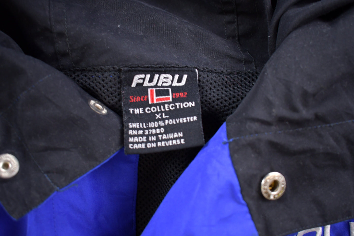 Vintage 1980s Fubu Sport Windbreaker Jacket / Embroidered / Athletic Spring Summer Sportswear / Streetwear / Athleisure