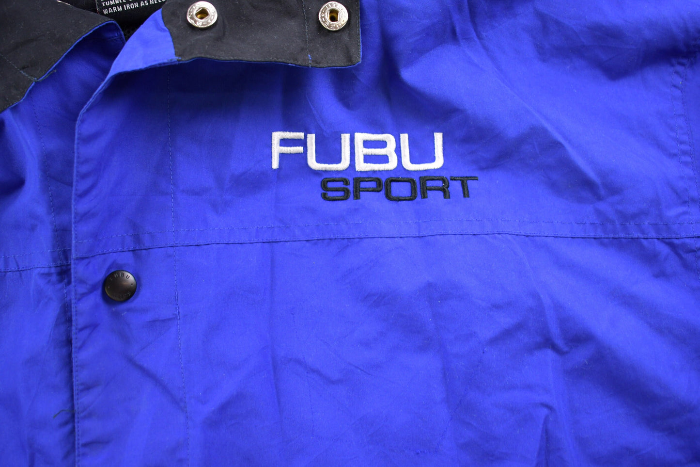 Vintage 1980s Fubu Sport Windbreaker Jacket / Embroidered / Athletic Spring Summer Sportswear / Streetwear / Athleisure