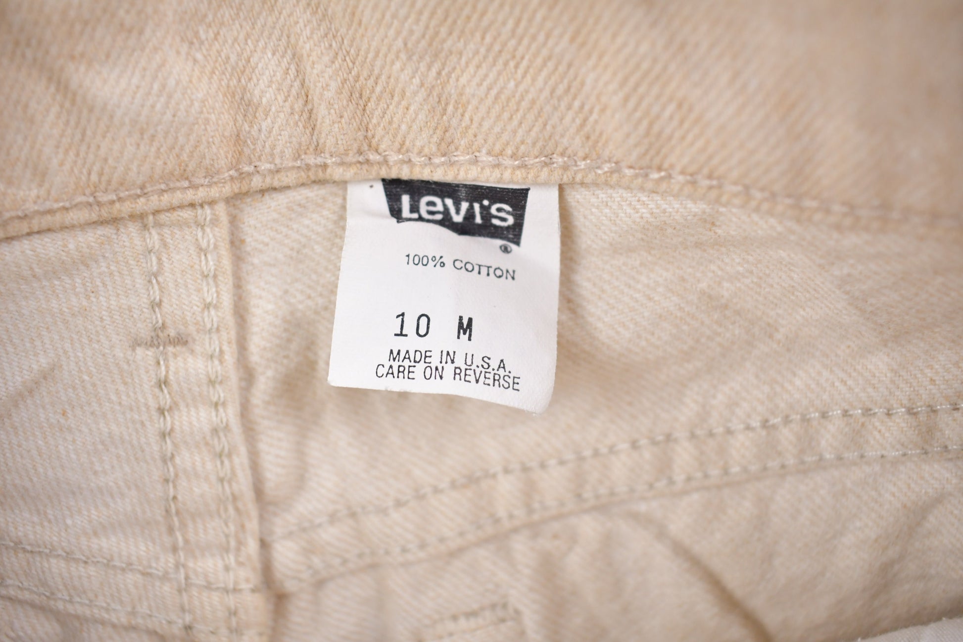 Vintage 1990s Levi's Red Tab Beige Jeans Size 30 x 30