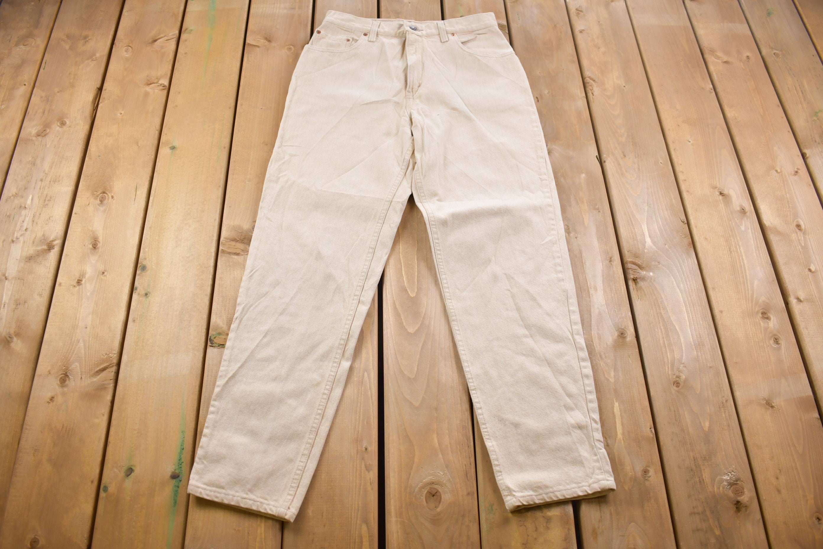 Vintage 1990s Levi's Red Tab Beige Jeans Size 30 x 30