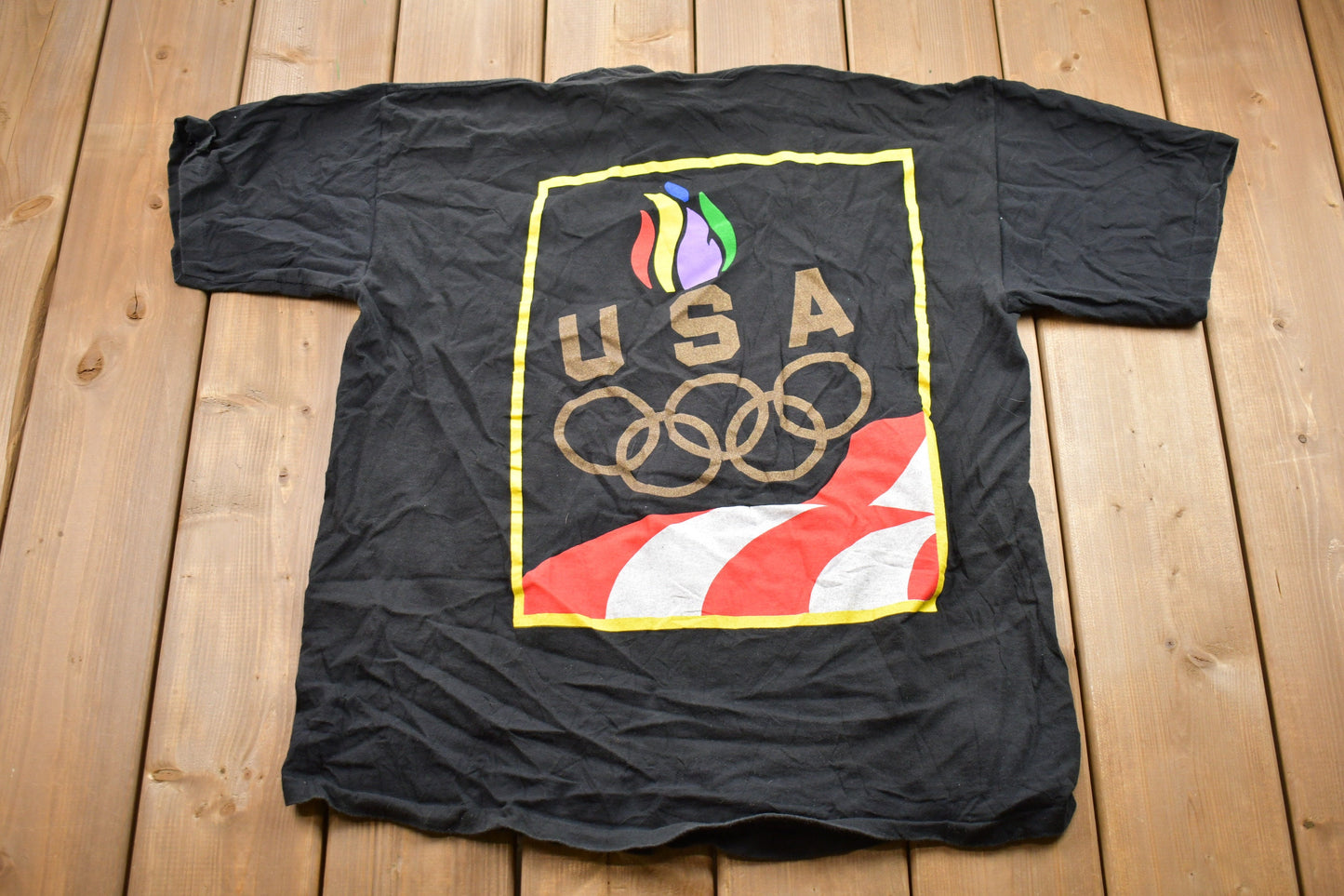 Vintage 1990s USA Olympics JC Penney Graphic T-Shirt / Graphic / 80s / 90s / Streetwear / Retro Style / Single Stitch / Made In USA