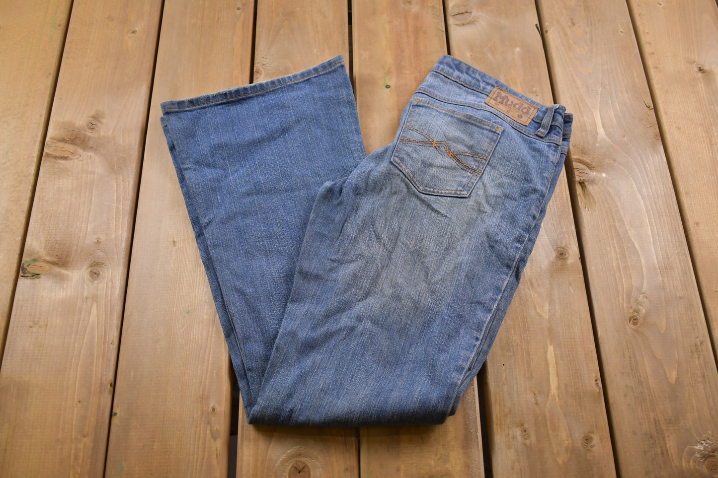 Vintage 1990's Mudd Light Wash Denim Bell Bottoms 30 x 31 / 90s Fashion / Streetwear Fashion / Vintage Pants