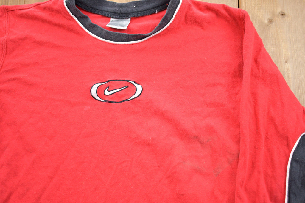 Vintage 1990s Nike Embroidered Graphic Long Sleeve T-Shirt