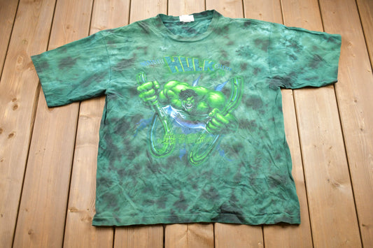 Vintage 1990s Universal Hulk Graphic Tie-Dye T-Shirt / Graphic / 80s / 90s / Streetwear / Retro Style / Single Stitch / Made In USA