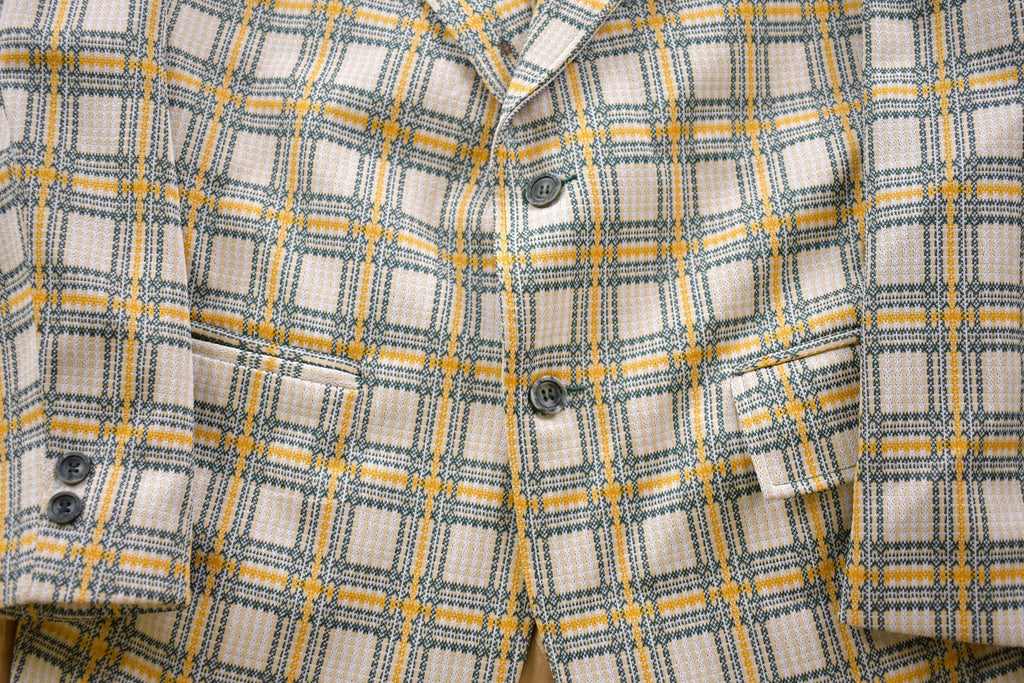Vintage 1990s Light Plaid Blazer Jacket
